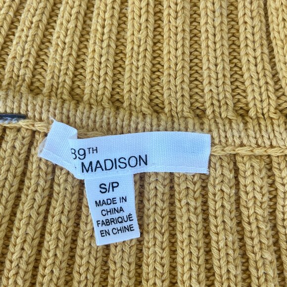 Mustard Yellow Turtleneck Fine Cable Knit Shirt - Picture 2 of 3